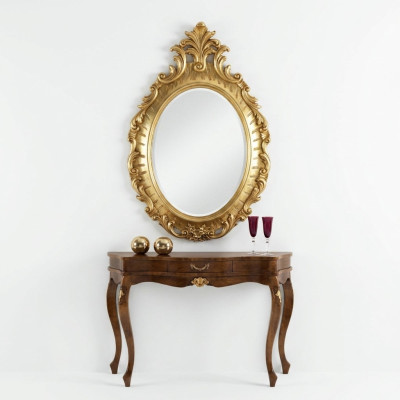 Classic Designer Luxury Mirror Wall Mirror Baroque Rococo 88x133cm Wood Frame New