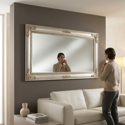 Wall mirror antique mirror baroque antique wood 187x97 hanging mirror furniture frame