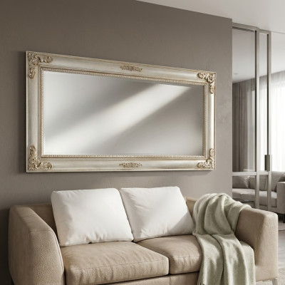 Wall mirror antique mirror baroque antique wood 187x97 hanging mirror furniture frame