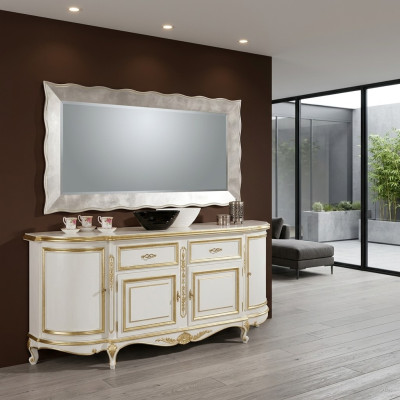 Classic Large Mirror Wall Mirror Hanging Mirror Wooden Frame Wardrobe Baroque