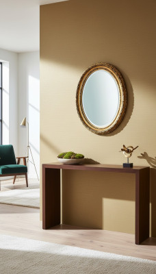 Classic Designer Mirror Wall Mirror Oval Mirror Oval Baroque Rococo 68x88cm
