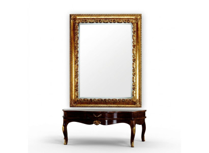 Design XXL mirror wall mirror real wood frame hanging mirror luxury furniture baroque