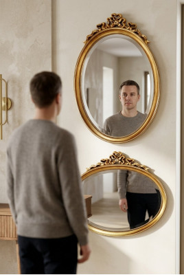 Classic designer mirror large wall mirror retro baroque rococo gold SP7630