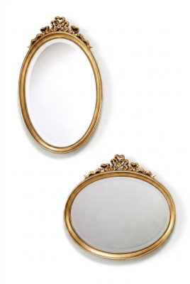 Classic Design Mirror Wall Mirror Oval 67x77cm Hanging Mirror Baroque Rococo
