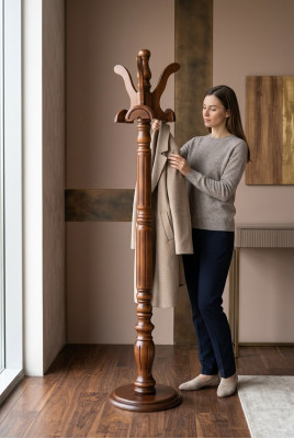 Servant coat wall wardrobe clothes rack wood stand butler furniture hallway new