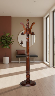 Servant coat wall wardrobe clothes rack wood stand butler furniture hallway new