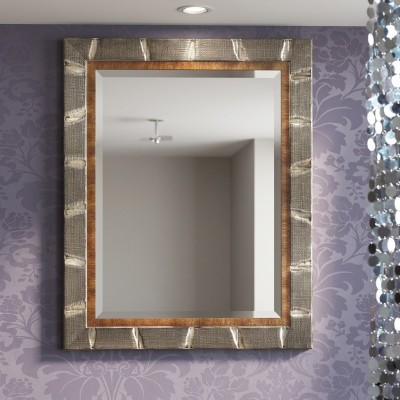 Modern large wall mirror, real framed mirror, wood hanging mirror, luxury furniture