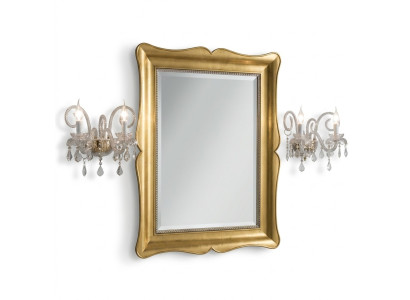 Mirror Furniture Baroque Classic Wall Mirror Wood 85x105 Glass Frame Wall Gold