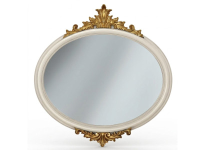 Round mirror wall mirror hallway living room bath wood glass design decoration SP7240