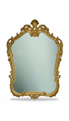 Mirror Wall Mirror Baroque Rococo Hallway Living Room Bathroom Wood Glass Design SP7560