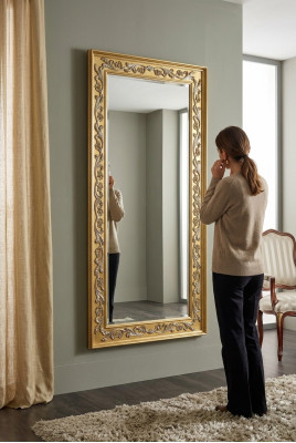 Mirror Wall Mirror Baroque Rococo Hallway Living Room Bathroom Wood Glass Design SP 6420