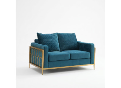 Sofa 2-seater couch design upholstery modern 100% textile fabric modern
