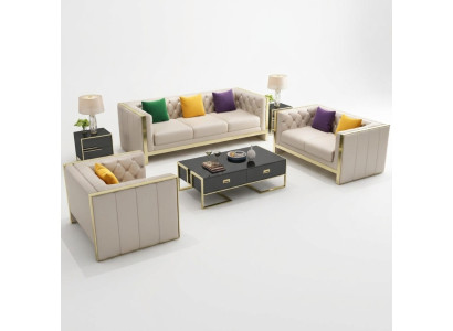 Sofa Suite 3+2+1 Seater Set Design Sofa Upholstered Couches Couch Modern Luxury