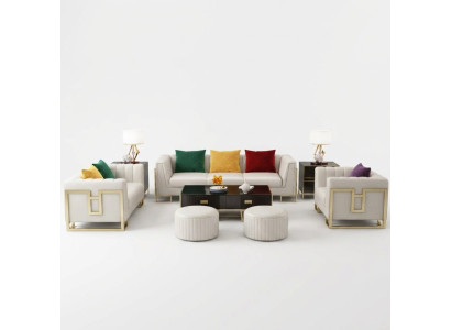 Sofa set Big Set 3+1 seater leather sofa couch set design couches