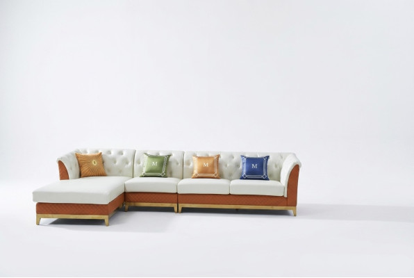 Design sofa couch corner sofa luxury stool upholstery suite living landscape