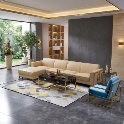 L-shaped sectional landscape corner sofa couch design upholstered suite sofa corner