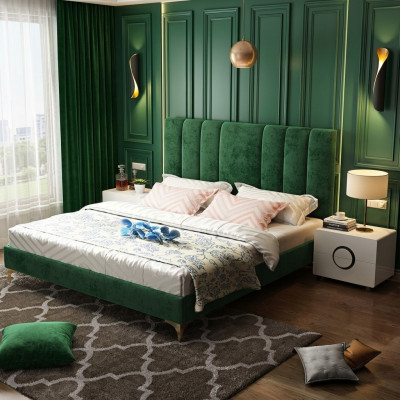 Bed Cushion Design Luxury Double Hotel Decor Beds Marriage Bedroom Leather