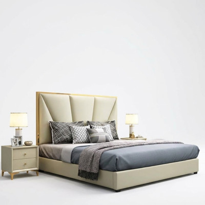 Bed Bedroom Set Design Furniture Luxury Decor Beds 2x Bedside Table 3-piece