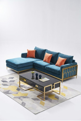 Fabric Modern Couch Living Area Textile Sofa Sofa Set Sofa L-Shape