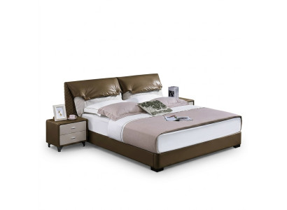 Classic bed double bed beds wood brown style real wood bedroom new
