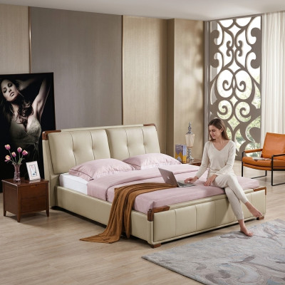 Bed Cushion Design Luxury Double Decor Hotel Beds Sleep Room Leather