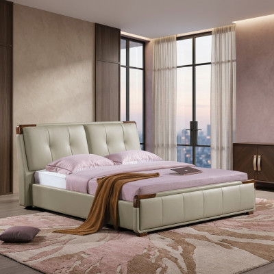 Bed Cushion Design Luxury Double Decor Hotel Beds Sleep Room Leather
