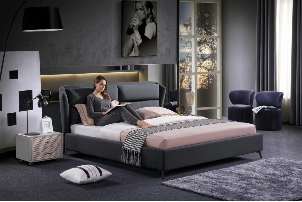 Design bed bedroom luxury beds textile hotel upholstery 180x200cm fabric furniture