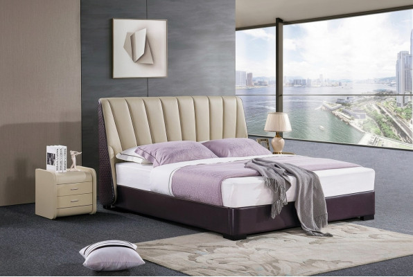 Bed Upholstered Bed Luxury Bedroom Design Beds Textile Wood Bed Frame New