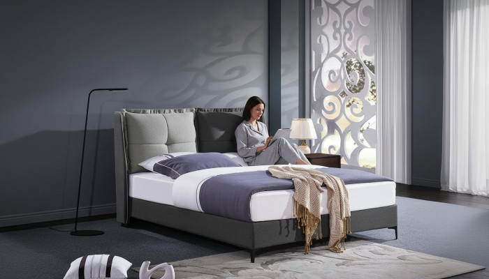 Bed Cushion Design. Luxury Double Hotel Beds Wedding Bedroom Leather