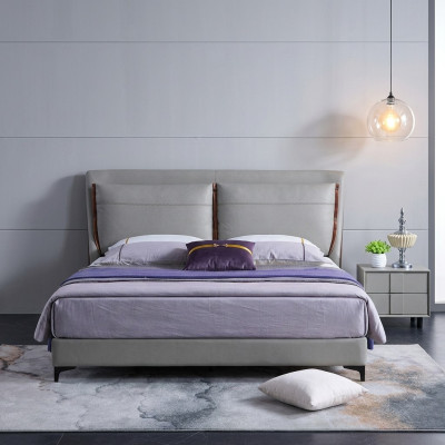 Wooden bed, bed, double bed, luxury furniture, bedroom, hotel, 180x200cm beds, leather