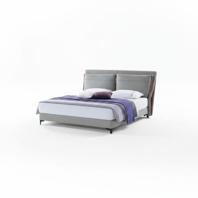 Wooden bed, bed, double bed, luxury furniture, bedroom, hotel, 180x200cm beds, leather