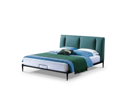 Green design bed double luxury marriage modern hotel frame sleep