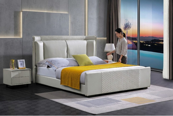 Upholstered bed beds bed upholstery designer hotel double luxury decor design