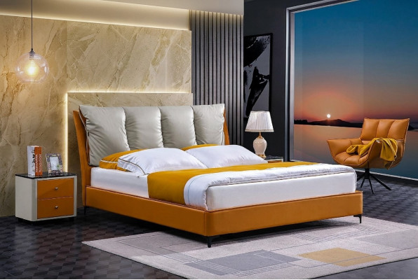 Noble bed 3-piece set bedside furniture bedroom luxury mattress bed frame new