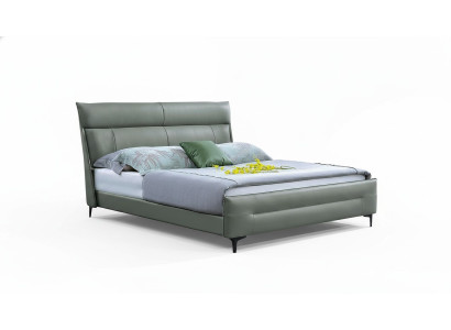 Complete Bed Green Leather Bed Luxury Design Bedroom Furniture 180x200