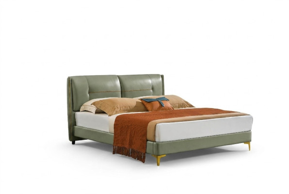 Designer upholstered bed bed beds fabric wood decor luxury double bed marriage bed