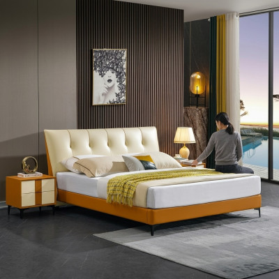 Leather bed, bed luxury beds, double, married, upholstered, hotel, complete set