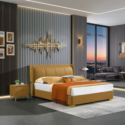 Bedroom bed upholstered bed double bed beds big design luxury double