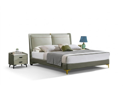 3-piece bedroom set: bed, 2 nightstand consoles, double hotel beds