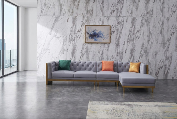 Living area sectional sofa L-shape couch seat upholstery set suite sofa luxury furniture