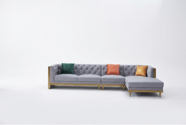 Living area sectional sofa L-shape couch seat upholstery set suite sofa luxury furniture