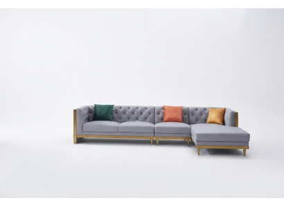 Living area sectional sofa L-shape couch seat upholstery set suite sofa luxury furniture