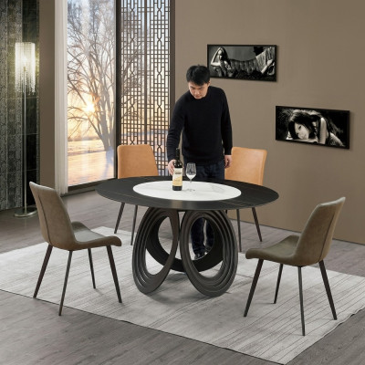 Complete set dining table 4x chairs dining room set dining group wooden table