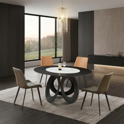 Complete set dining table 4x chairs dining room set dining group wooden table