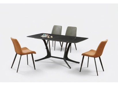 Dining room luxury table column tables set 5-piece set ensemble armchair