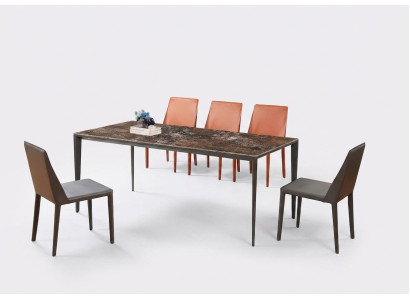 Luxury Dining Table - Table Dining Room Furniture Metal Marble Look Design Table