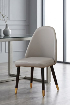 Incomparable chair in gray for a modern-style dining room