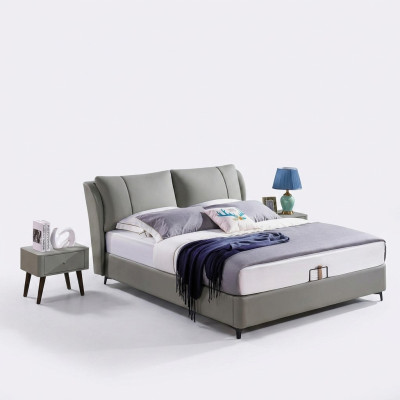 Bed 2x Nightstand 3-piece Bedroom Set Design Modern Luxury Bed Group New