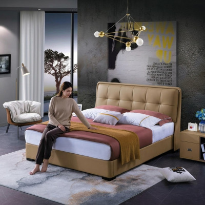Design bedroom 3-piece. Bed 2x nightstand classic luxury bed set furniture