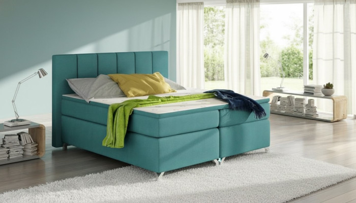 Luxury Designer Upholstered Bed Bed Beds Designer Bed Box Spring Fabric 180x200 New